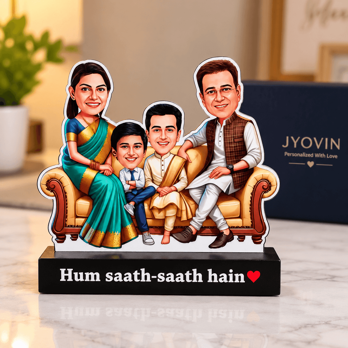 Personalized Family Caricature Standee – Custom Family Avatar