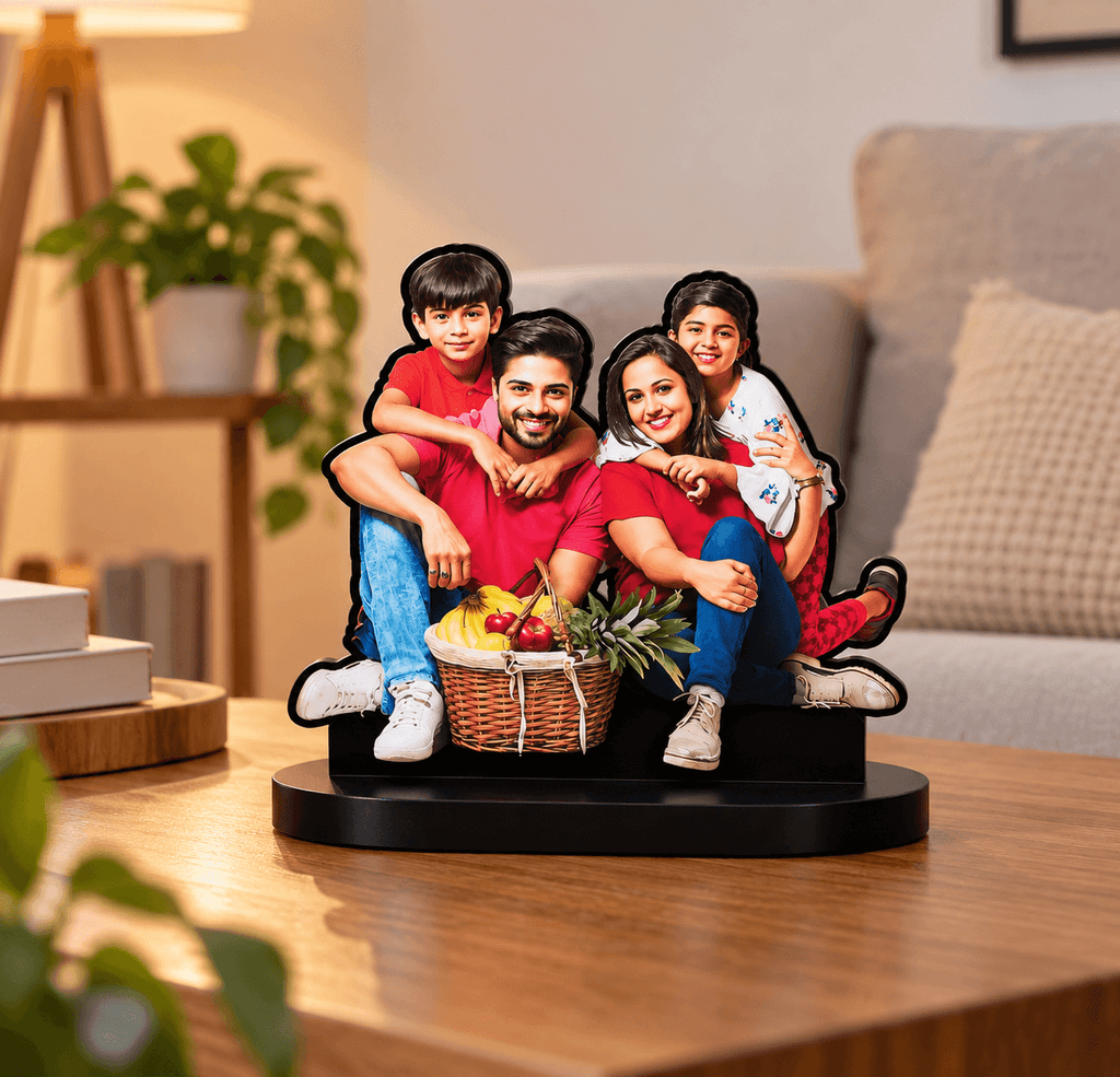 Personalized Family Caricature Standee – Custom Family Avatar