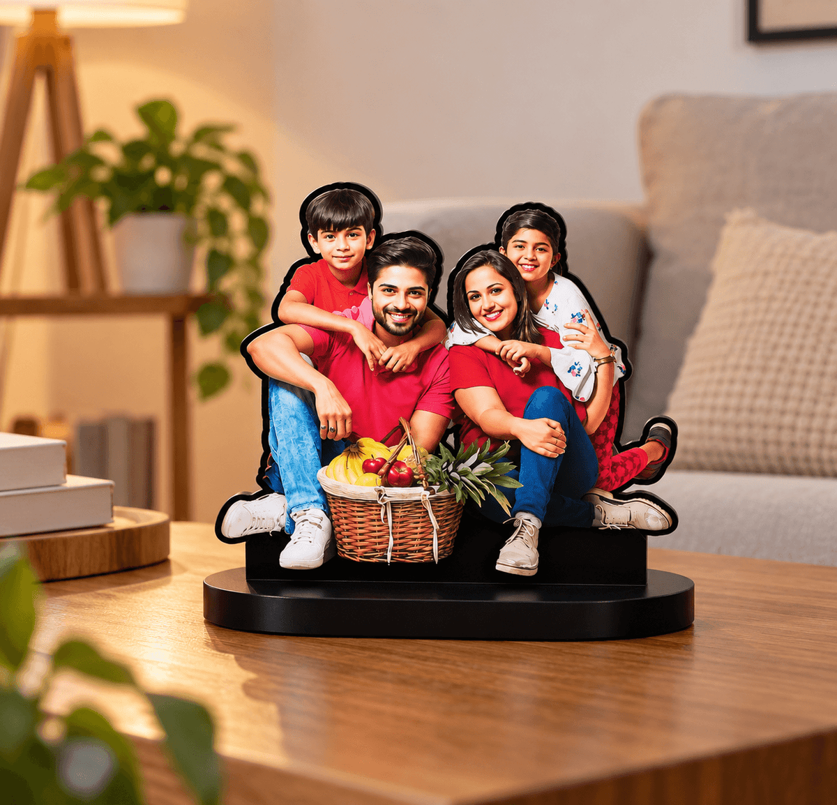 Personalized Family Caricature Standee – Custom Family Avatar
