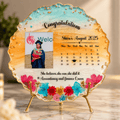 Personalized Resin Photo Frame with Calendar & Name | Custom Gift