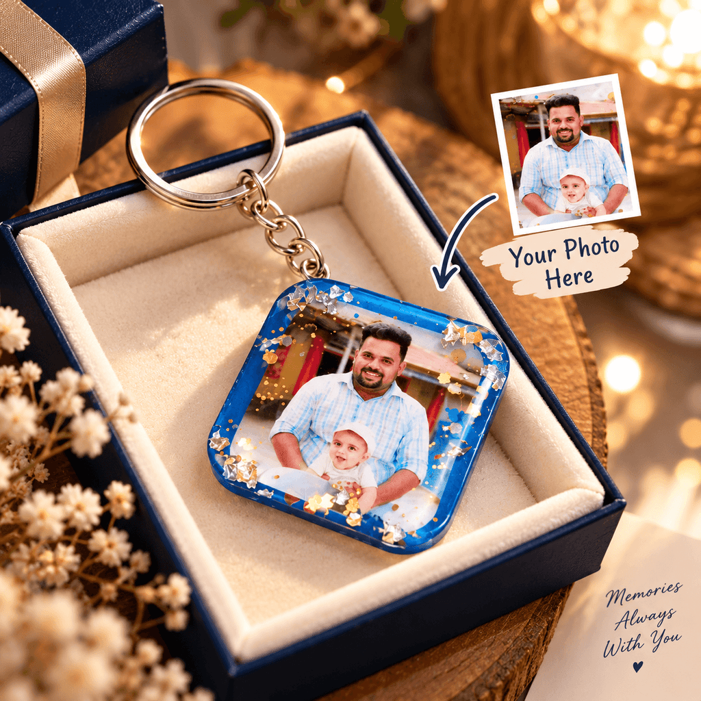 Personalized Resin Photo Keychain
