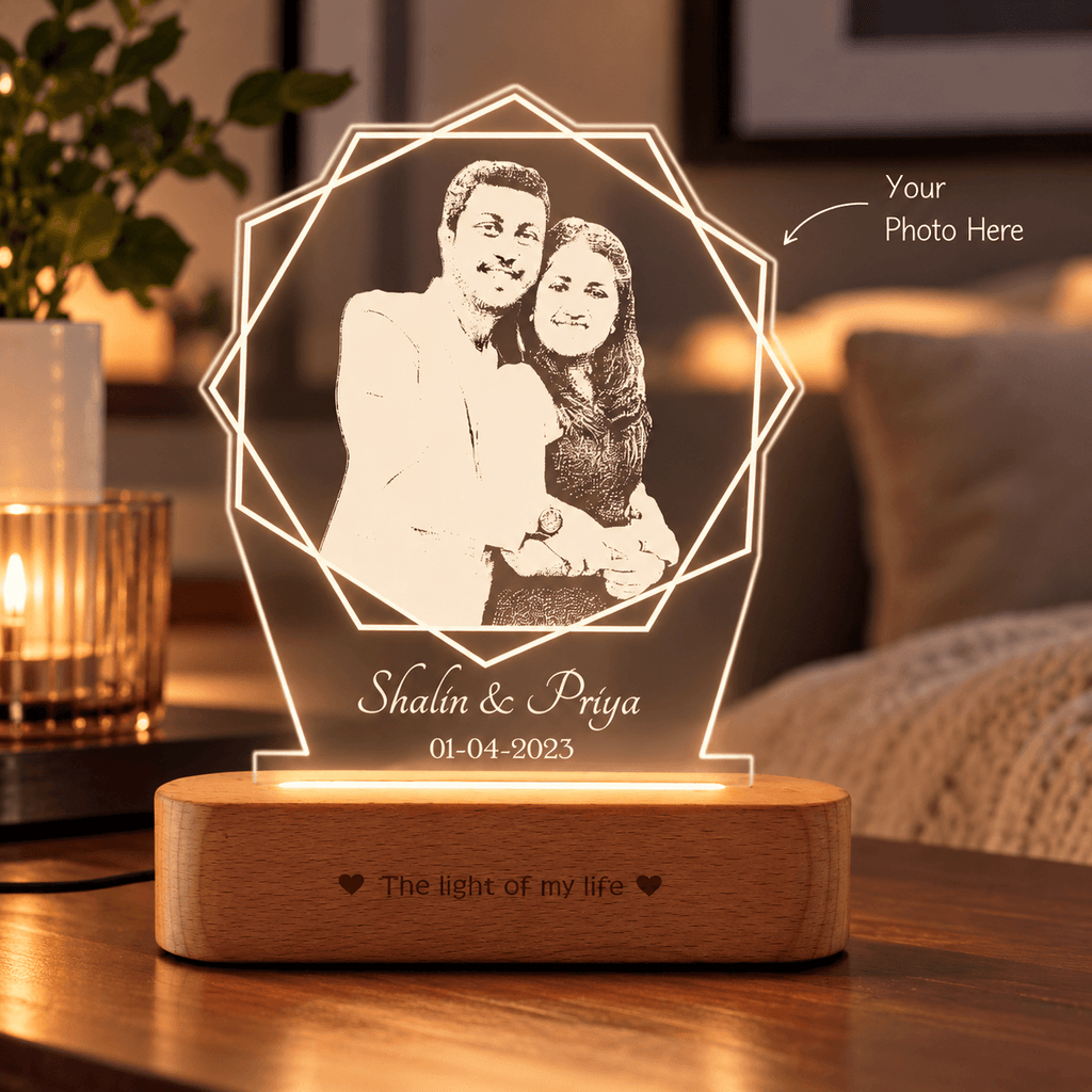 Personalized LED Photo Lamp – Custom Photo & Name Light | Jyovin