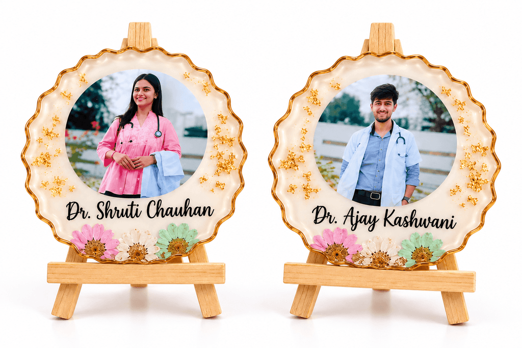 Personalized Resin Photo Frame with Name | Custom Tabletop Memory Frame
