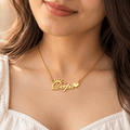 Custom Name Crown Necklace – Gold Finish