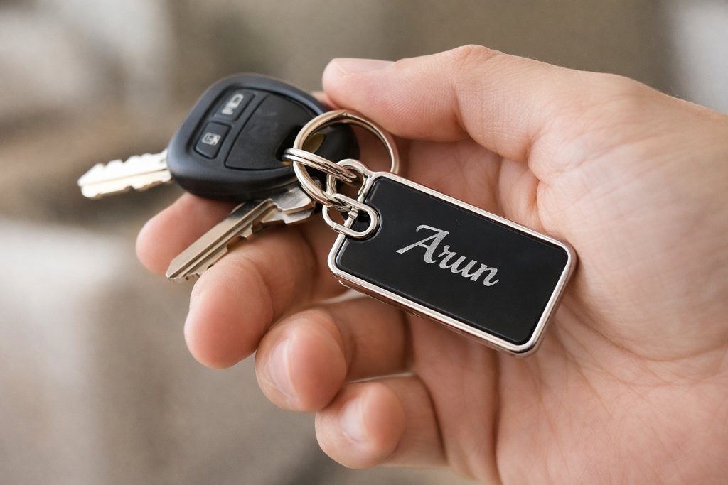 Customized Name Keychain | Personalized Metal Keyring Gift