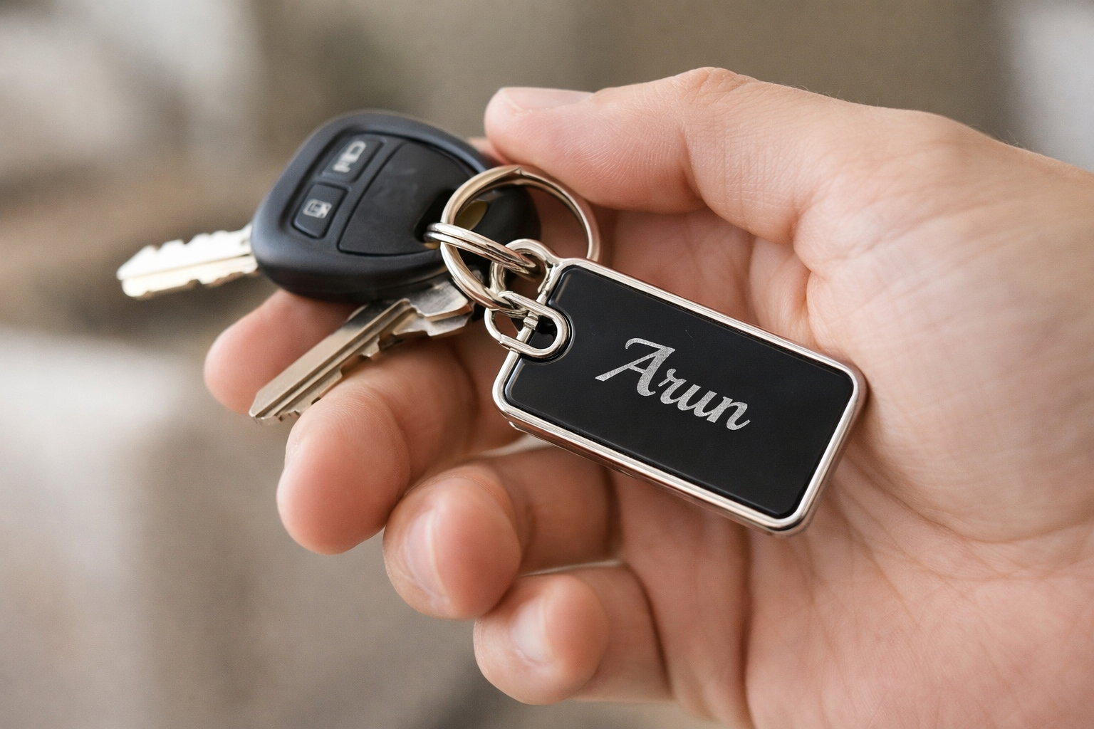 Customized Name Keychain | Personalized Metal Keyring Gift