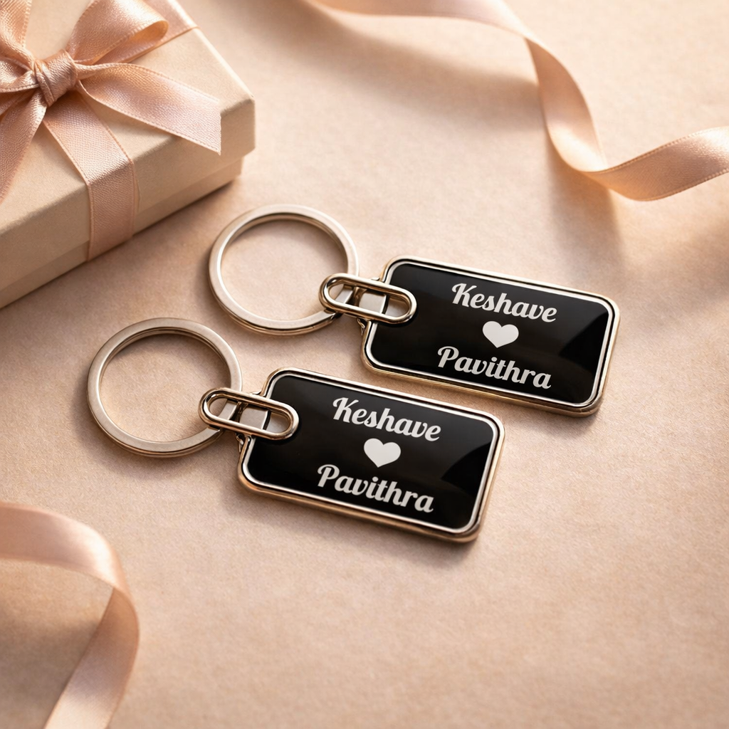 Customized Name Keychain | Personalized Metal Keyring Gift