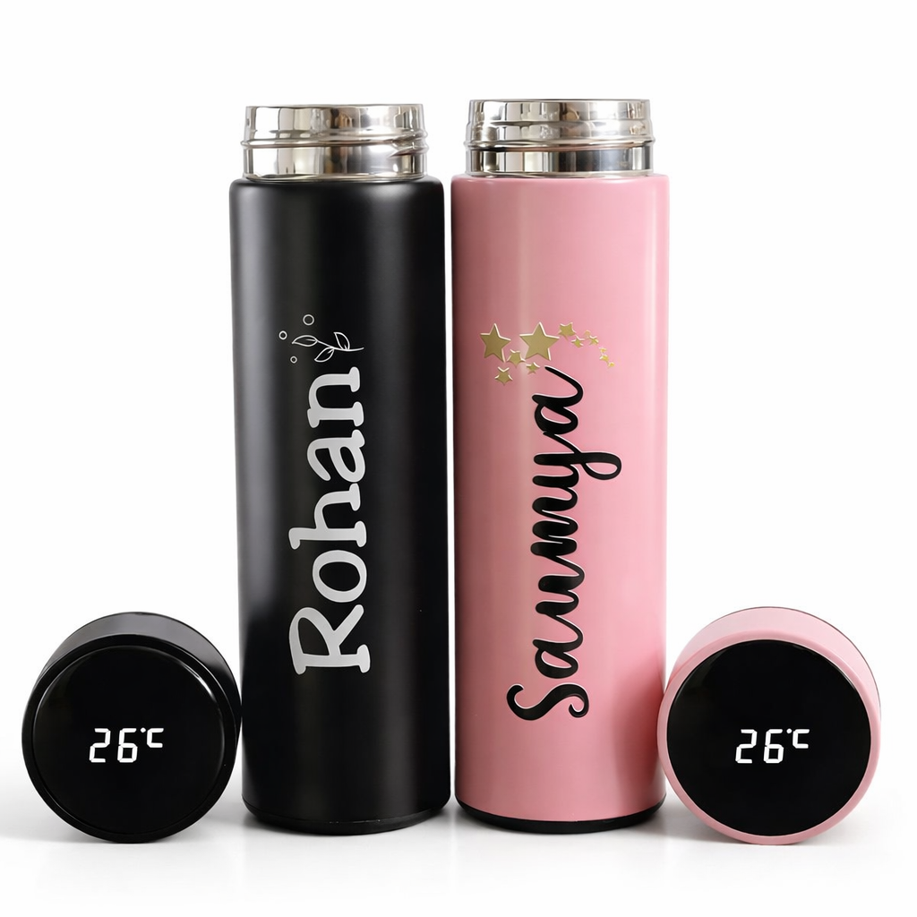 Personalized Name Temperature Bottle – Matte Stainless Steel | Custom Gift