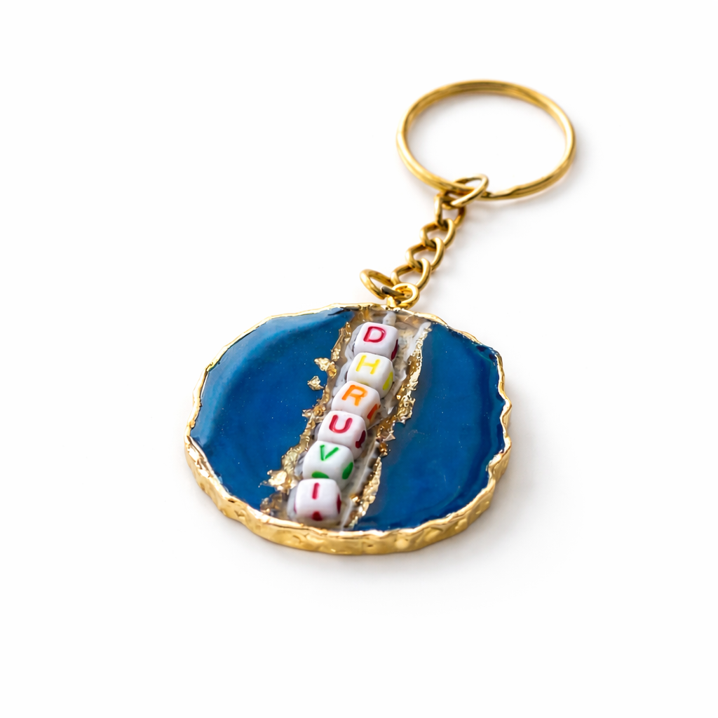 Resin Bid Keychain