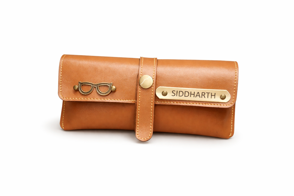 Personalized Leather Sunglass & Spectacle Case – Name Engraved