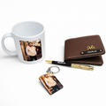 Personalized Men’s Gift Combo – Wallet, Mug, Pen & Photo Keychain