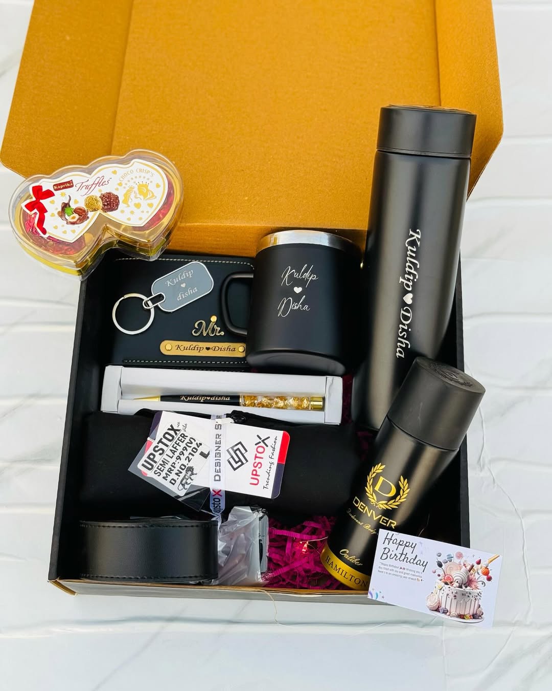 Personalized Luxury Men’s Gift Box | Name Engraved Combo Set