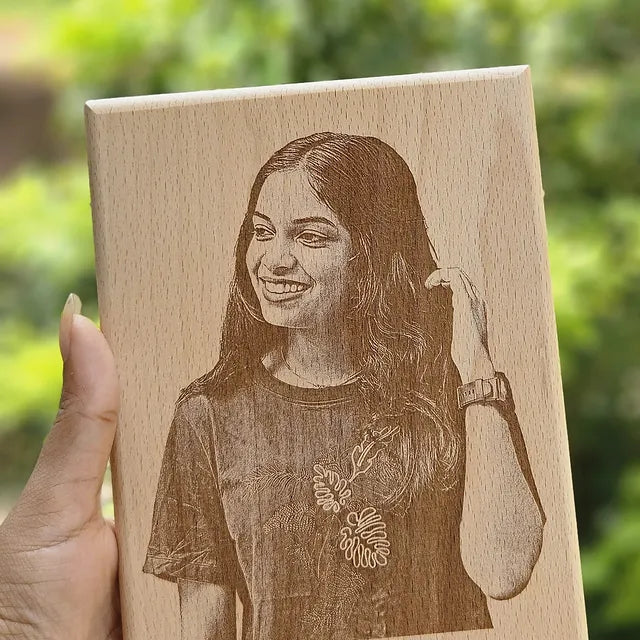 Custom Wooden Photo Engraving Frame – Premium Gift
