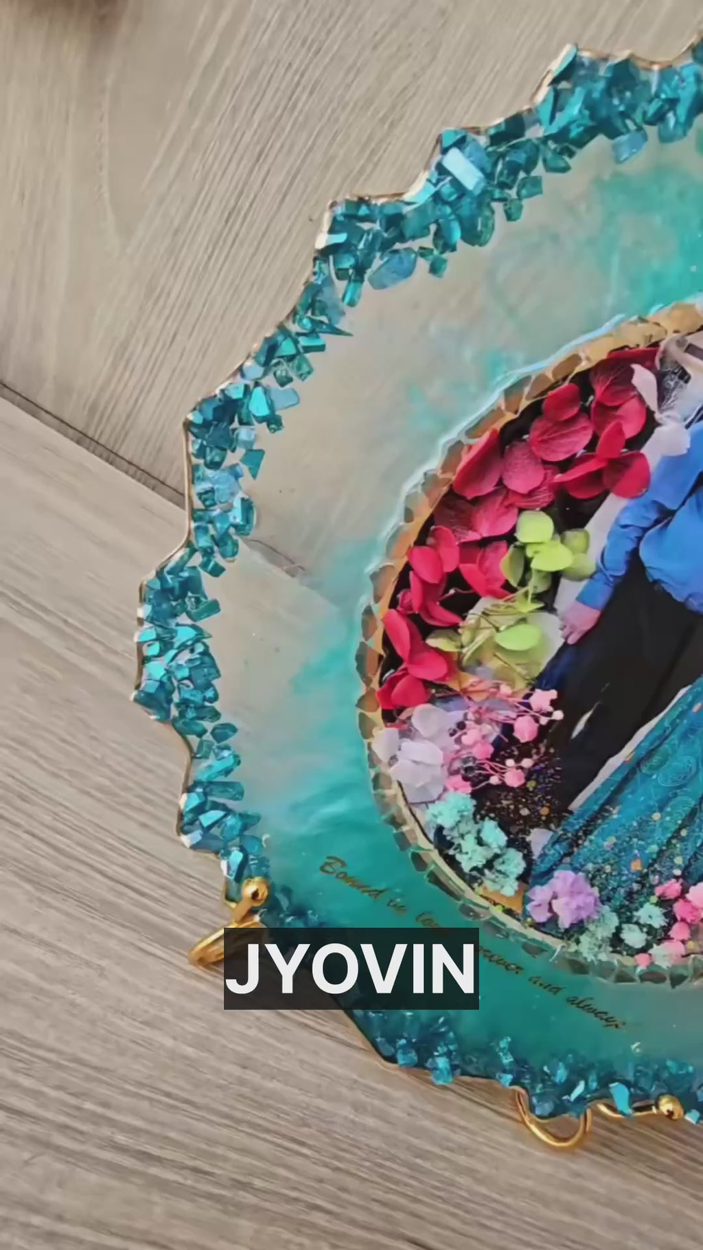 Customized Resin Photo Frame – Premium Crystal Edge Memory Stand