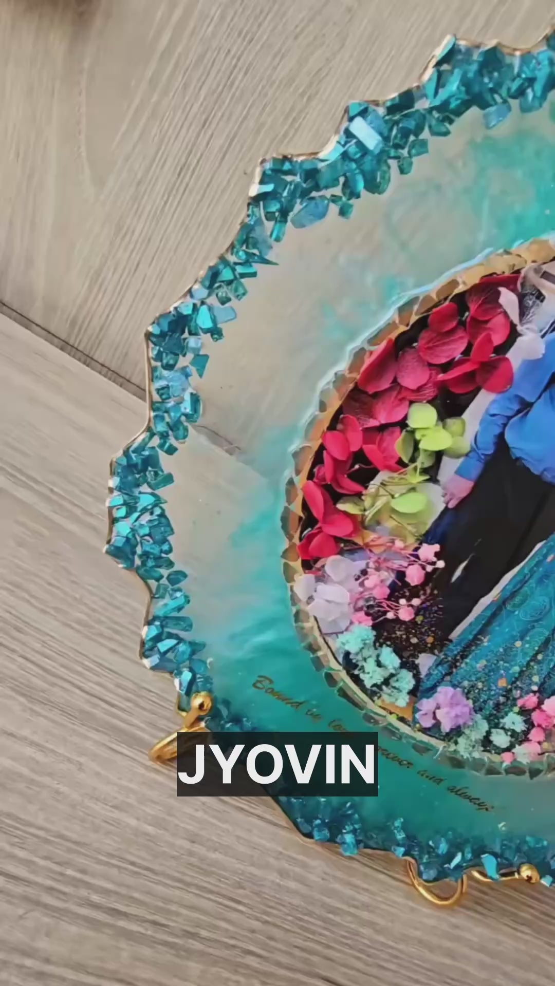Customized Resin Photo Frame – Premium Crystal Edge Memory Stand
